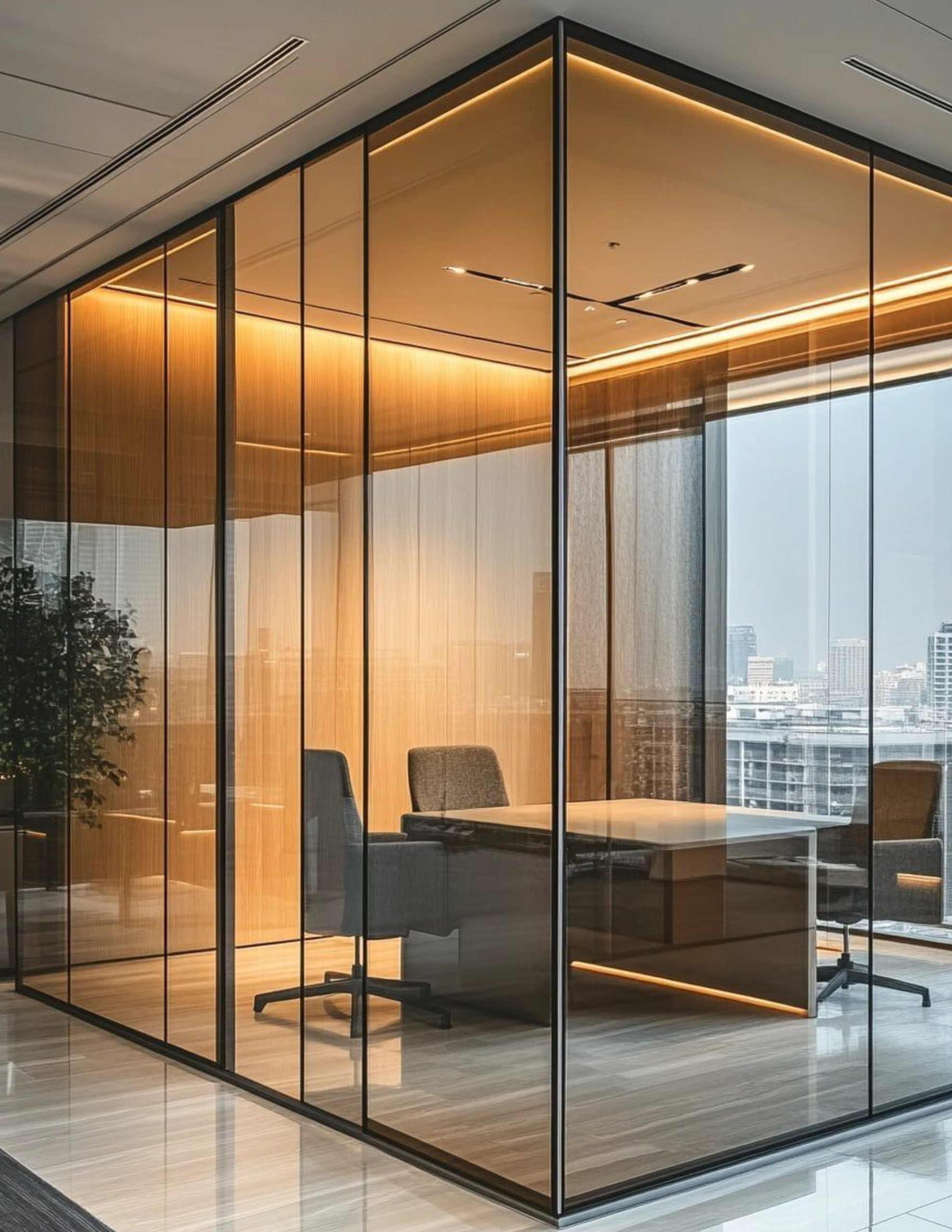 Demountable Glass Partitions